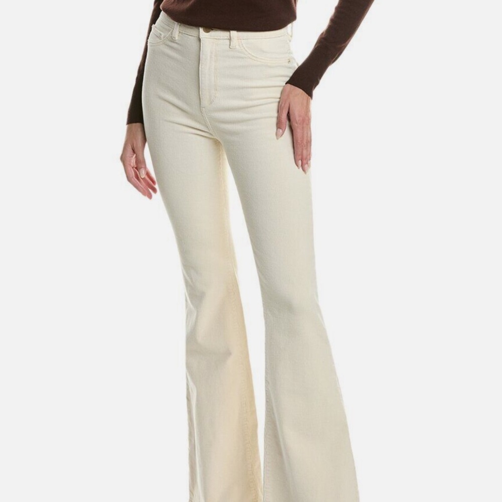 Dl1961 Rachel Ultra High Rise Corduroy Flare Pant Women's White 30/10